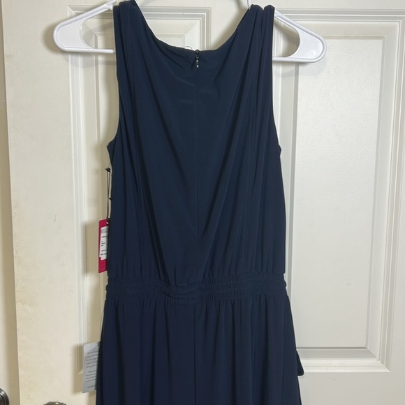 Vince Camuto blue Wide leg Cowl Neck romper size XS inseam 29” elastic waist NWT - Picture 7 of 9